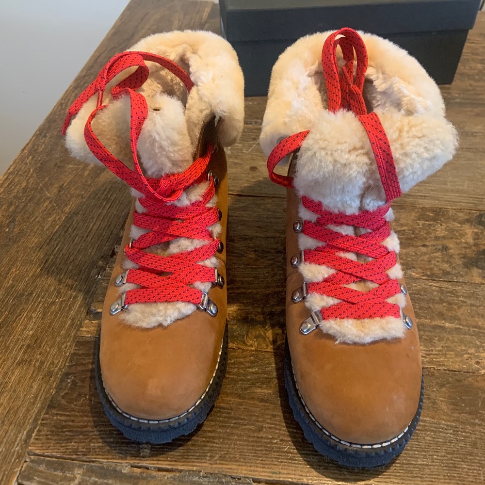 J. Crew Nordic Genuine Shearling Cuff Winter Boot (Women)